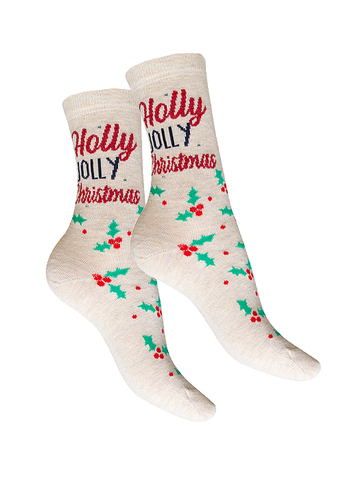 Charnos Holly Jolly Christmas Stud Socks
