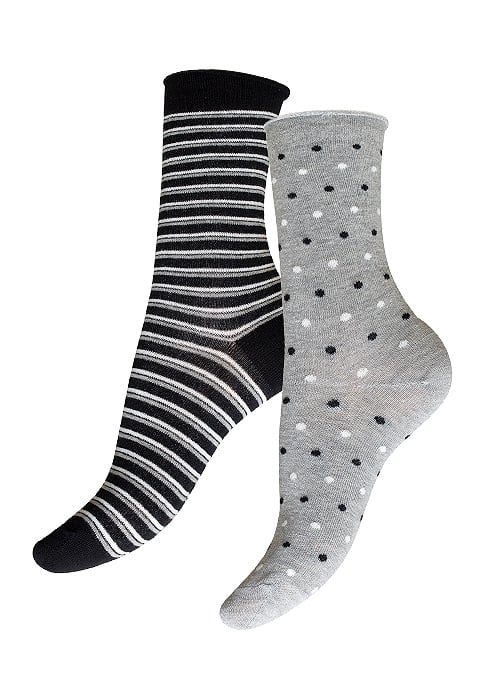 Charnos Organic Cotton Stripes And Spots Socks 2PP Product image