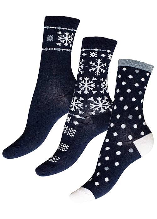 Charnos Snowflake Gift Set Socks 3 Pair Pack