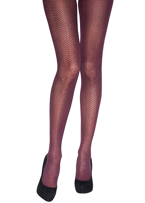 Charnos Tulle Chevron Tights SideZoom 1