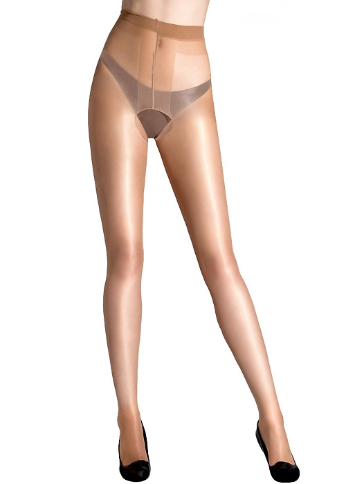 Cecilia de Rafael Vidrio Glossy Crotchless Tights