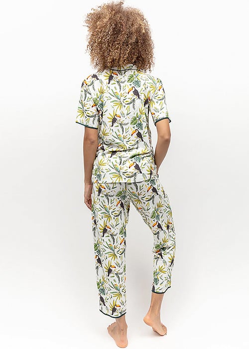 Cyberjammies Gabrielle Toucan Printed Jersey Cropped Pyjama Set image