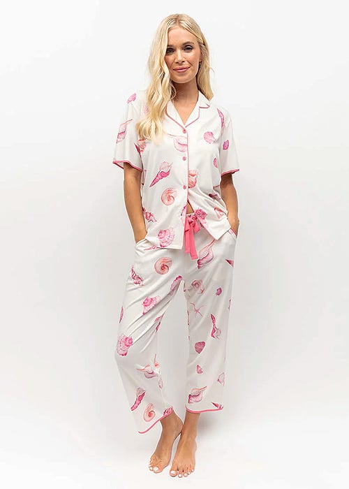 Cyberjammies Shelly Jersey Cropped Pyjama Set SideZoom 2