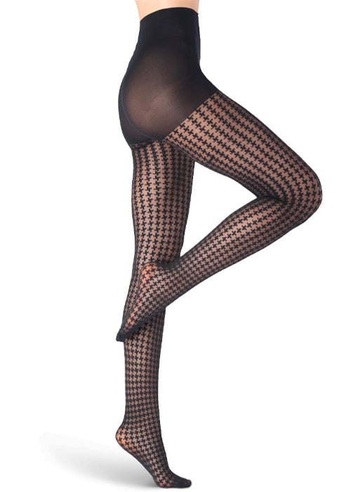 Emilio Cavallini Small Pied De Poule Tights image