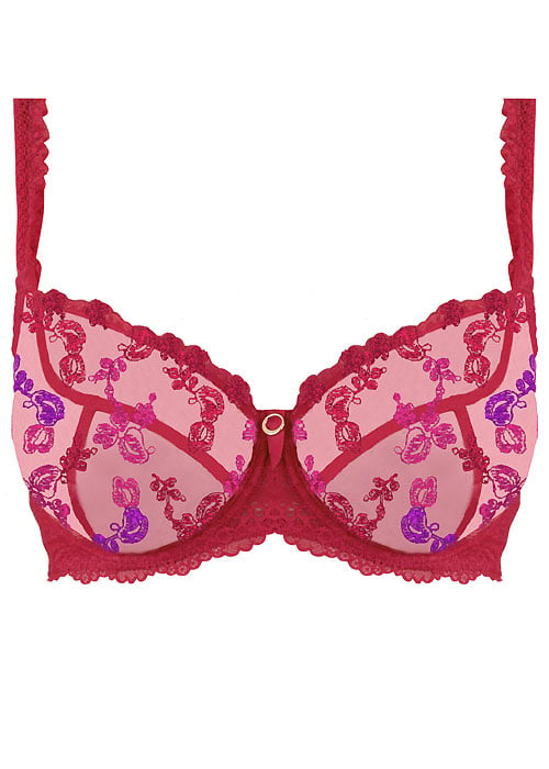 Empreinte Flora Rouge Tentation Underwired Low Necked Bra SideZoom 2