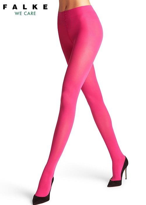 Opaque Hot Pink Stretchy Pantyhose Tights