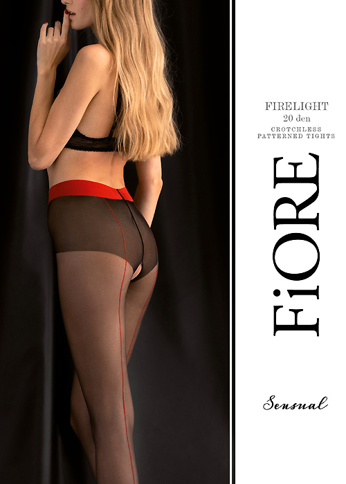 Fiore Firelight 20 Crotchless Tights BottomZoom 2