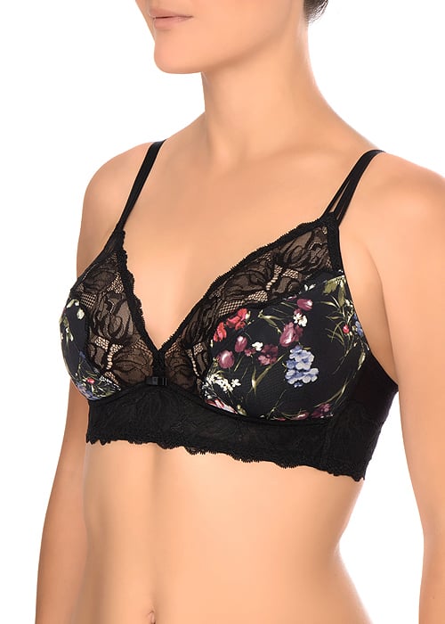 Felina Conturelle Midnight Flowers Bralette SideZoom 4