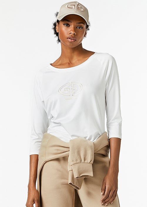 Goldbergh Raven White 3/4 Sleeve Top