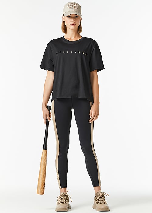 Goldbergh Skyline Black Sandstone Leggings SideZoom 4