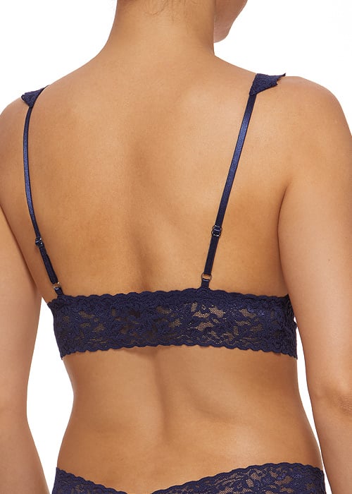 Signature Lace Crossover Bralette - Navy