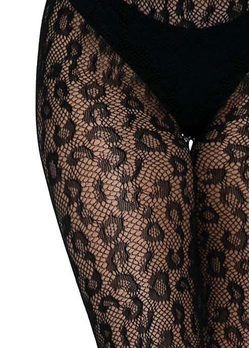 Leg Avenue Leopard Fishnet Tights SideZoom 4