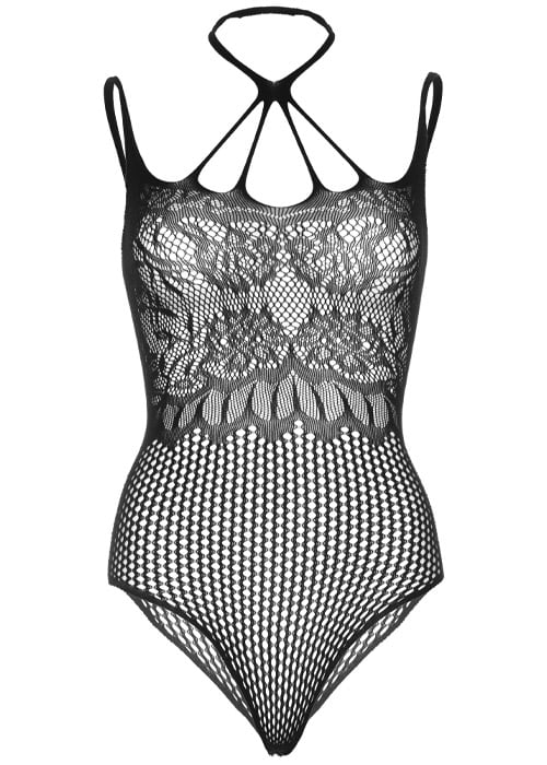 Leg Avenue Strappy Halter Thong Teddy image