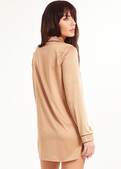 LingaDore Dolce-Latte Satin Night Shirt SideZoom 2