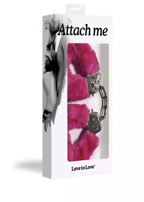 Love To Love Attach Me Pink Handcuffs image