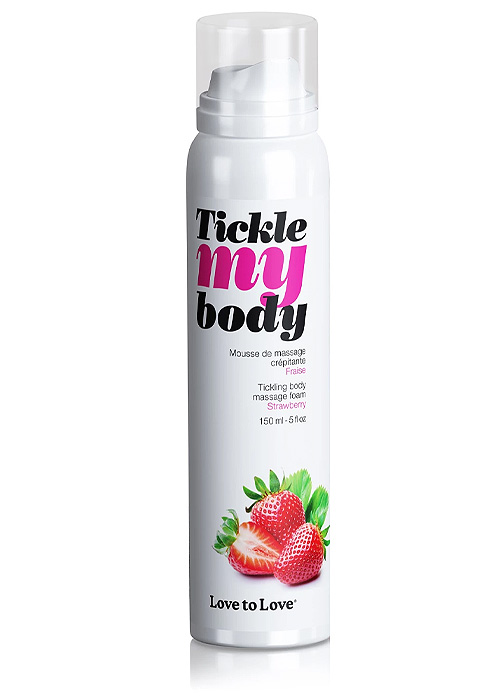 Love To Love Tickle My Body Strawberry Massage Foam SideZoom 2