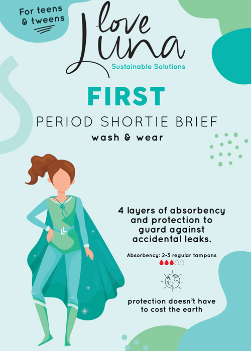 Love Luna Teens First Period Shortie Brief image