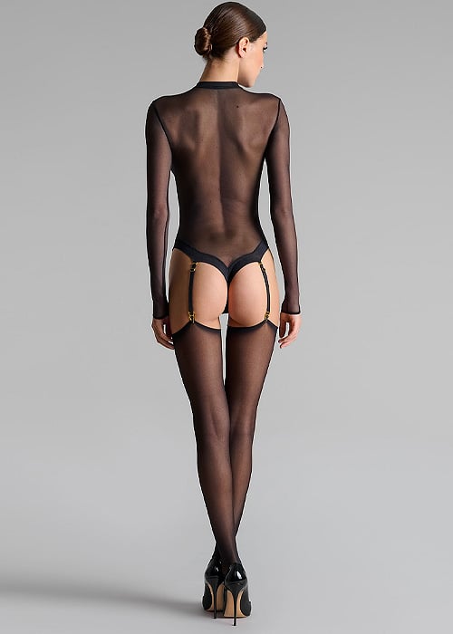Maison Close Sheer Cut And Curled Stockings image