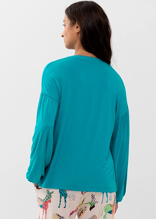 Mey Alena Blue Lagoon Long Sleeved Top SideZoom 2