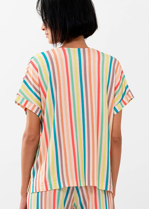 Mey Fay New Pearl Stripe Short Sleeve Top SideZoom 2