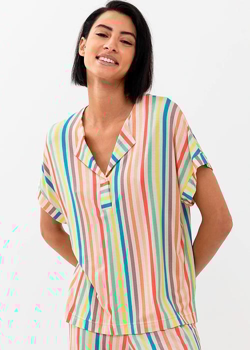 Mey Fay New Pearl Stripe Short Sleeve Top image