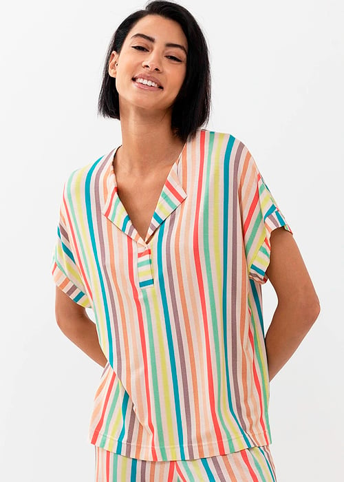 Mey Fay New Pearl Stripe Short Sleeve Top