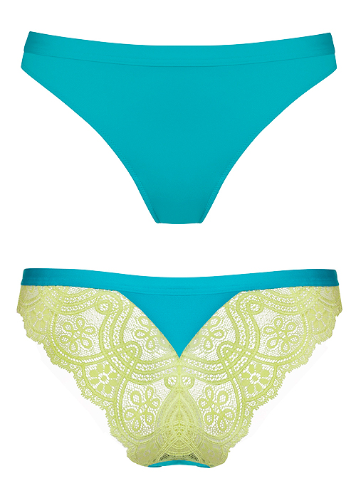Mey Poetry Fame Blue Lagoon Lace Brief SideZoom 4