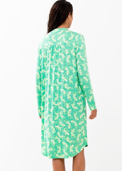 Mey Tilly Mojito Print Long Sleeved Nightdress SideZoom 3