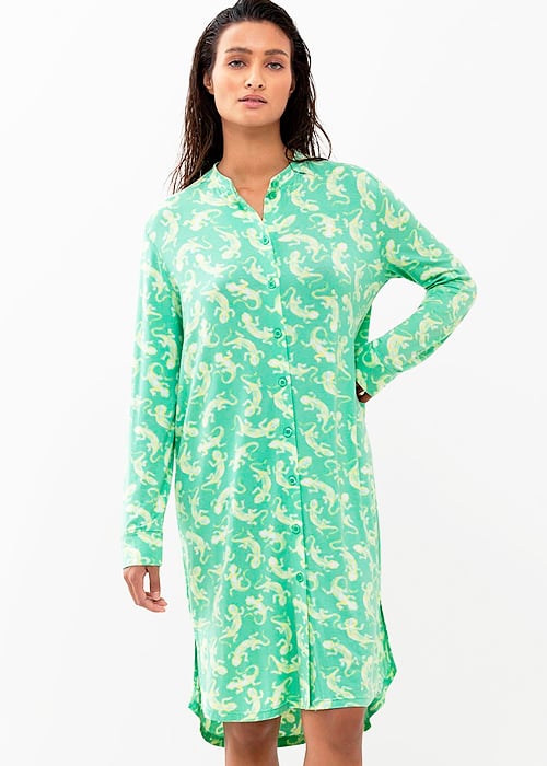 Mey Tilly Mojito Print Long Sleeved Nightdress image