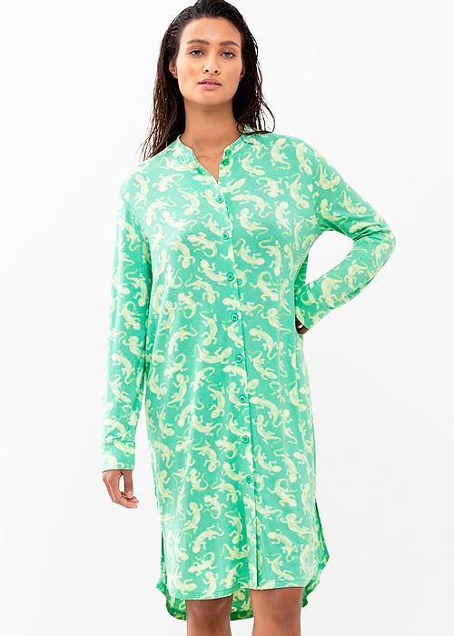 Mey Tilly Mojito Print Long Sleeved Nightdress