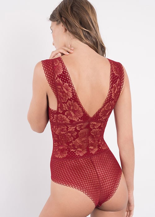 Maison Lejaby Dot Flowers Bodysuit SideZoom 2