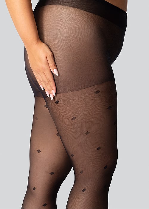 Mona Queen Size Diamond Rain 30 Tights image