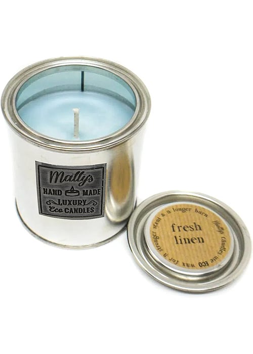 Mattys Candles Fresh Linen Scented Candle image