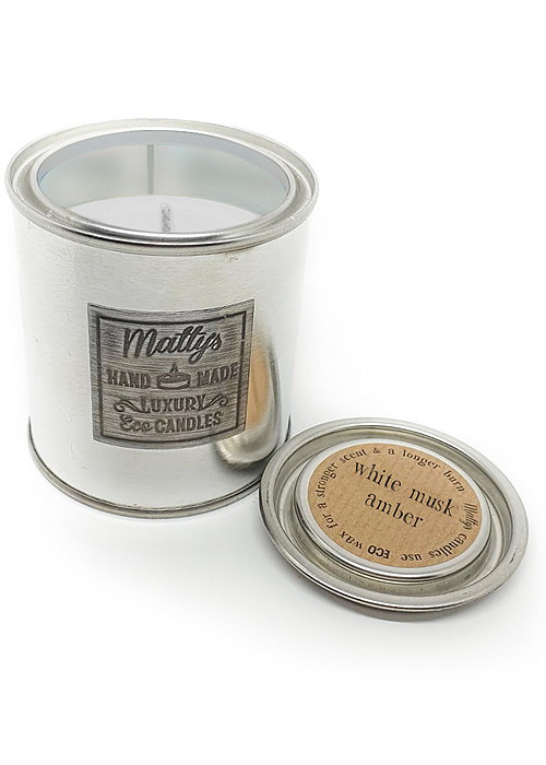 Mattys Candles White Musk and Amber Scented Candle image
