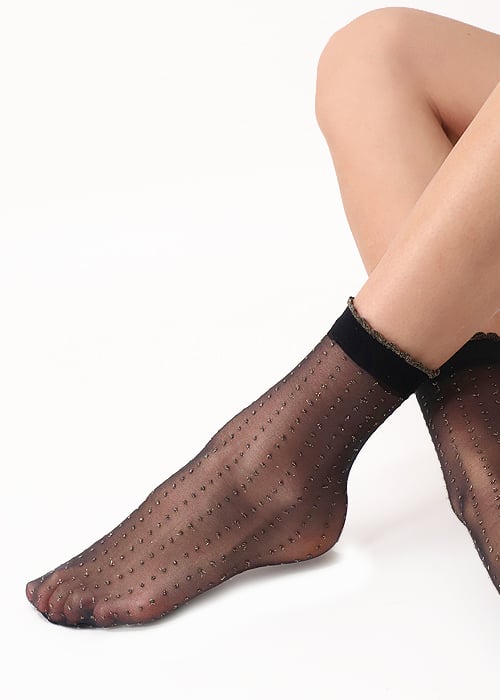 Oroblu Allure Glitter Dot Ankle High image