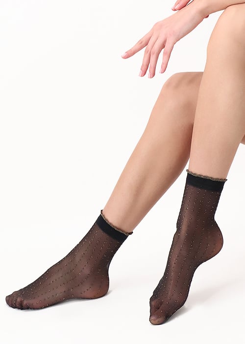 Oroblu Allure Glitter Dot Ankle High image