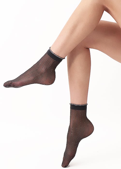 Oroblu Allure Glitter Dot Ankle High image