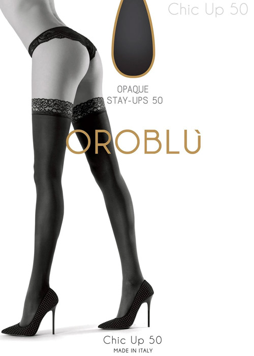Oroblu Chic Up 50 Lace Top Hold Ups