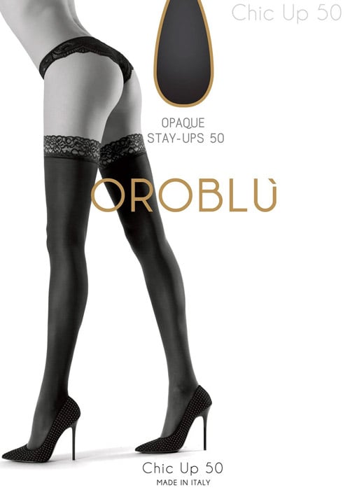 Oroblu Chic Up 50 Lace Top Hold Ups image