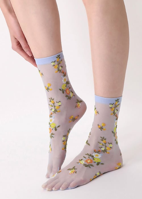 Oroblu Floral Embroidery Socks image