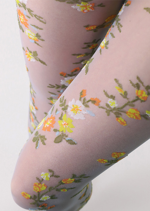 Oroblu Floral Embroidery Tights SideZoom 2