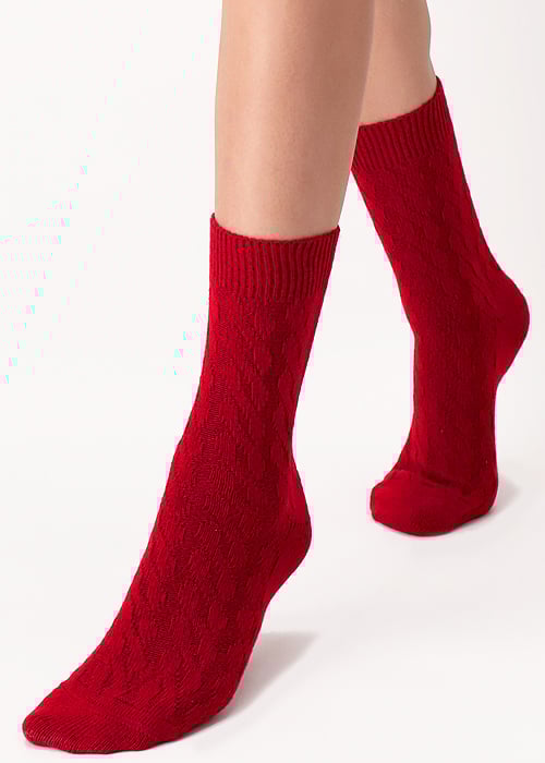 Oroblu Gwen Fine Cashmere Cable Socks image