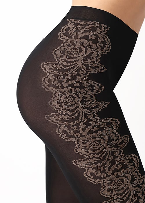 Oroblu I Love Italy Roma Black Tights image