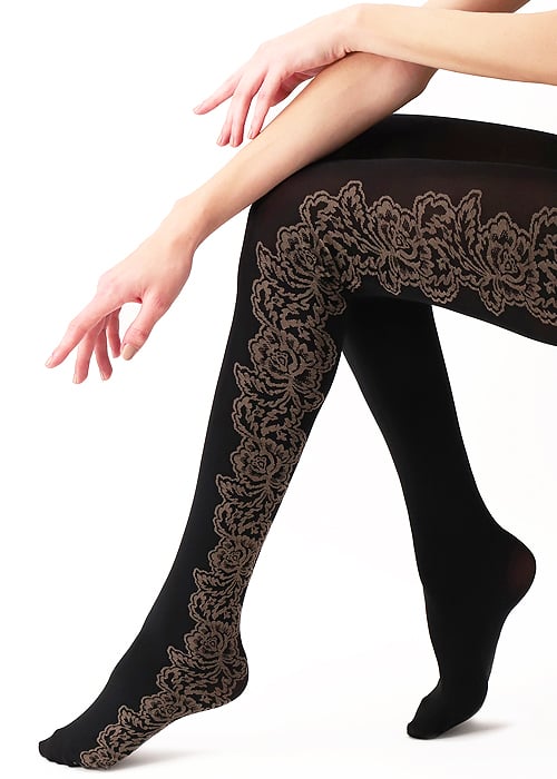 Oroblu I Love Italy Roma Black Tights image