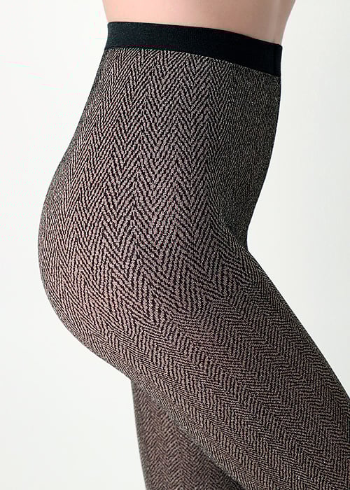 Oroblu I Love First Class Tweed Sparkly Tights image