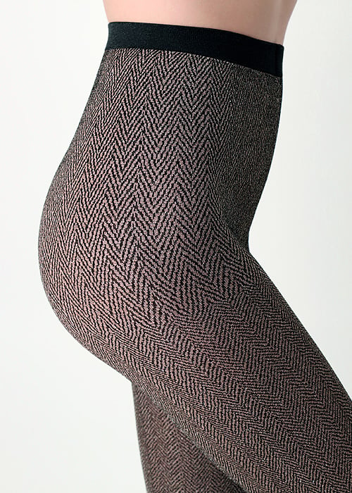 Oroblu I Love First Class Tweed Sparkly Tights SideZoom 2