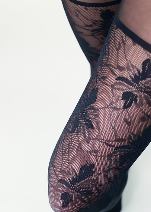 Oroblu Nonchalance Shock Up Lace Tights SideZoom 2