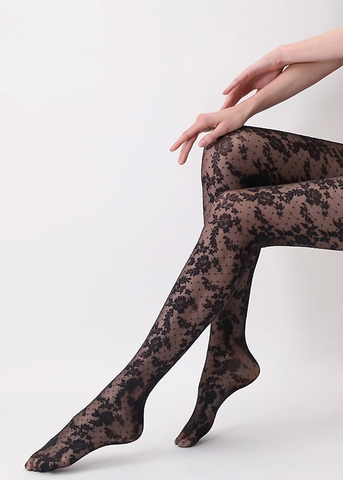 Oroblu Sensuel Lace Tights SideZoom 2