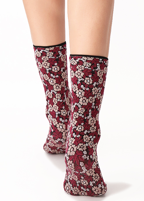 Oroblu Texture Flowery Ankle High BottomZoom 3