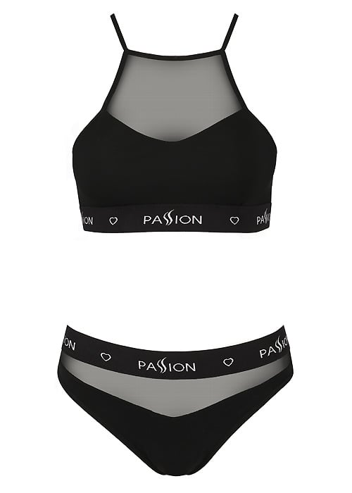 Passion Sports Edition Mesh Thin Strap Bra and Brief Set image
